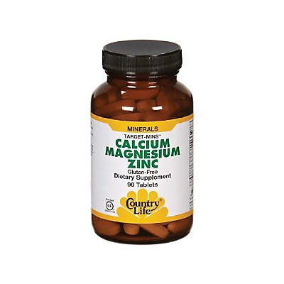 slide 1 of 1, Country Life Calcium Magnesium Zinc Target Minis Tablets, 90 ct