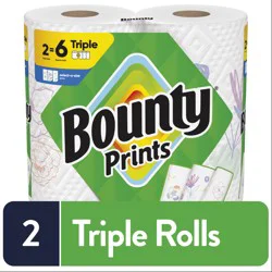 Bounty Paper Towels Select-A-Size Print, 2 Triple Rolls, 123 Sheets Per Roll