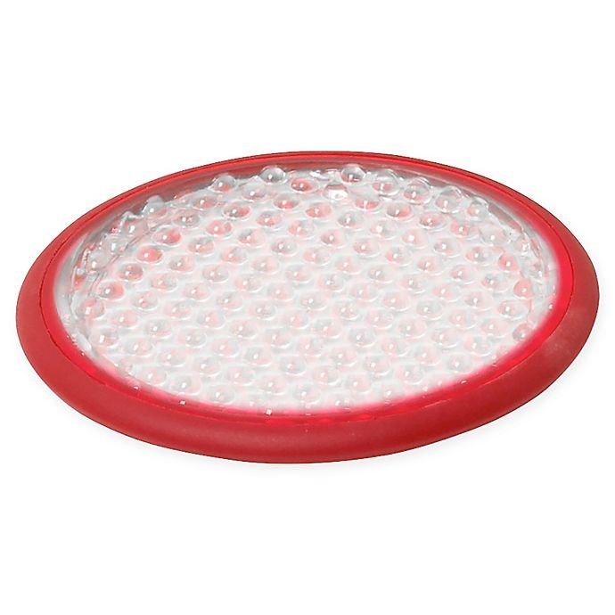 slide 1 of 2, Spectrum Cora Bubble Coasters - Red/Clear, 4 ct