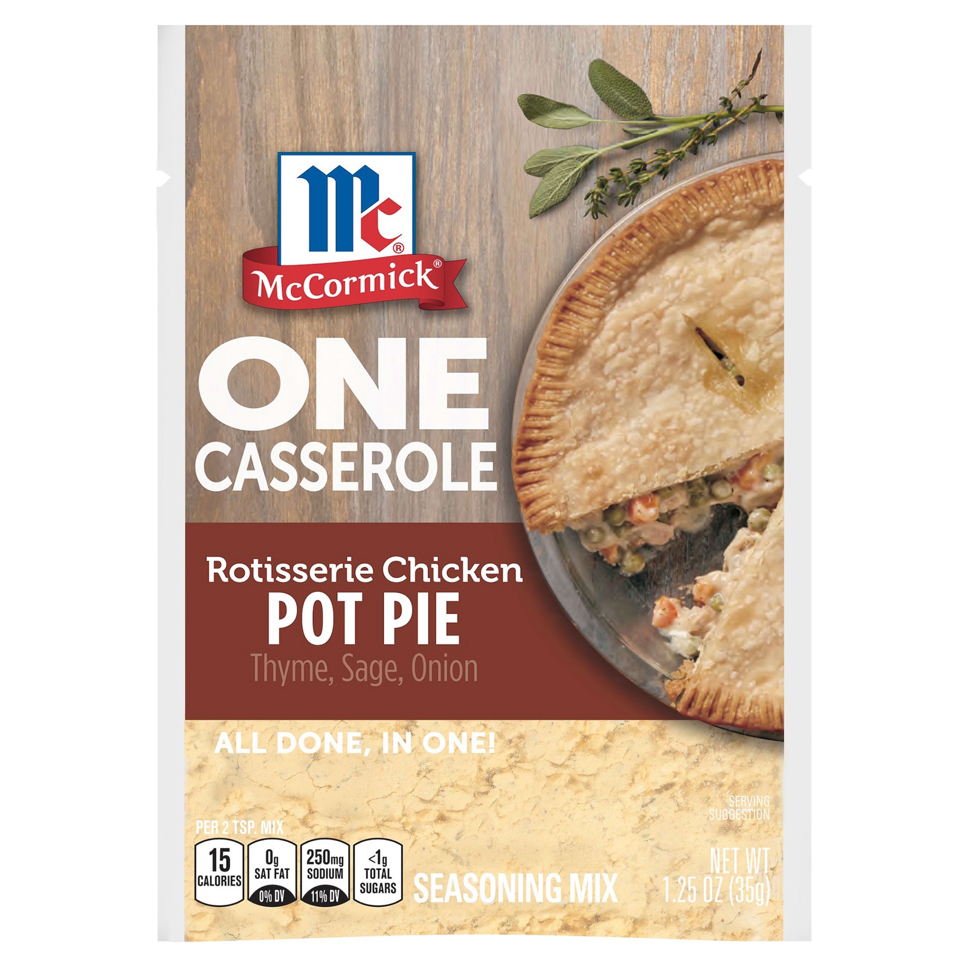 slide 1 of 5, McCormick Pot Pie Seasoning Mix, 1.25 oz