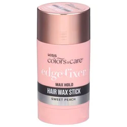 Kiss Colors & Care Edge Fixer Max Hold Sweet Peach Hair Wax Stick 2.5 oz