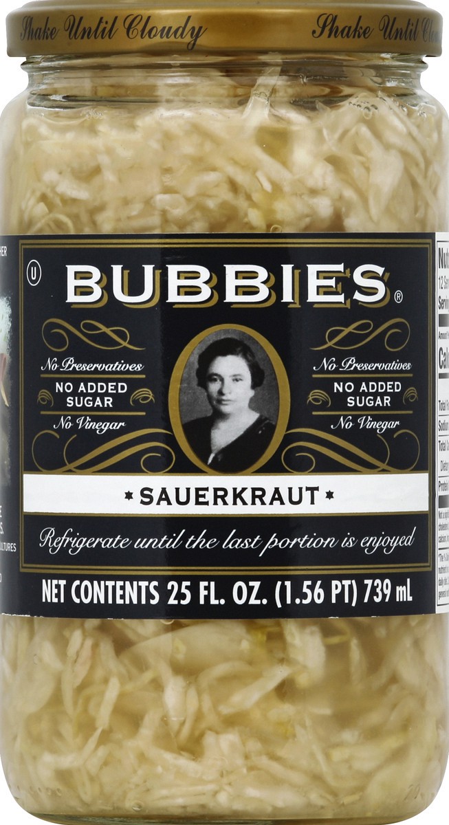 slide 5 of 7, Bubbies Sauerkraut 25 fl oz, 25 fl oz