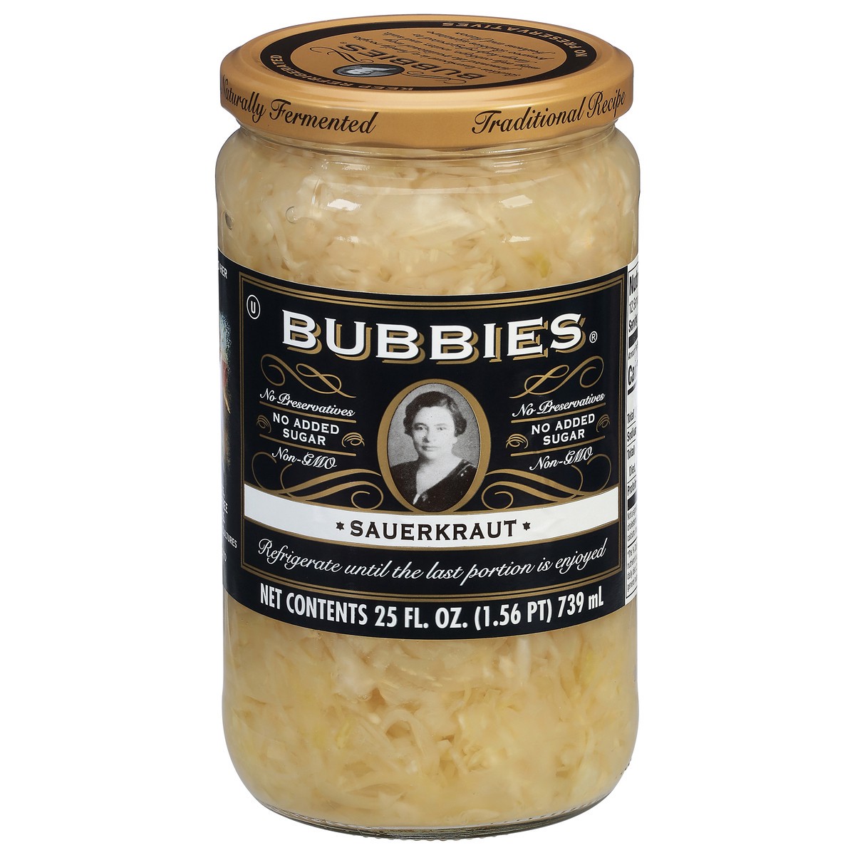 slide 1 of 7, Bubbies Sauerkraut 25 fl oz, 25 fl oz