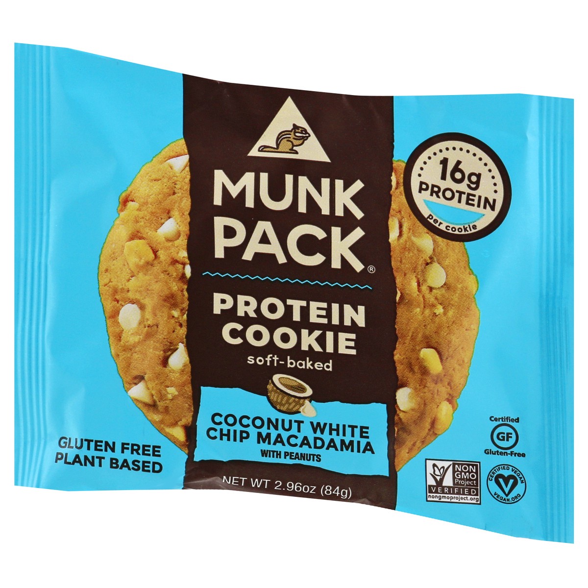 slide 2 of 13, Munk Pack Coconut White Chocolate Macadamia Protein Cookie, 2.9 oz