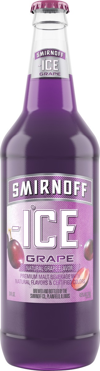 slide 2 of 2, Smirnoff Ice Grape Sparkling Drink, 24oz Single Bottle, 24 fl oz