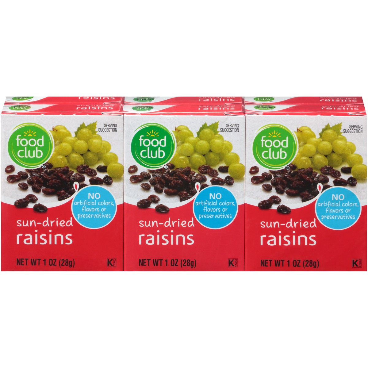 slide 1 of 13, Food Club Sun-Dried Raisins, 1 oz