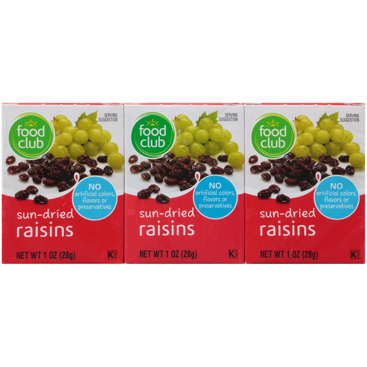 slide 12 of 13, Food Club Sun-Dried Raisins, 1 oz