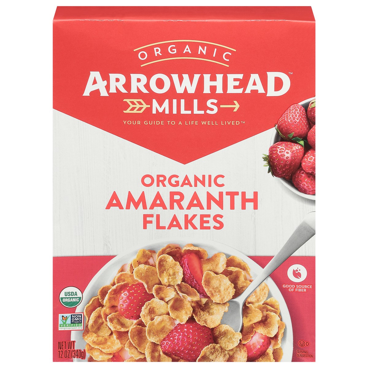 slide 1 of 9, Arrowhead Mills Organic Amaranth Flakes Cereal, 12 oz