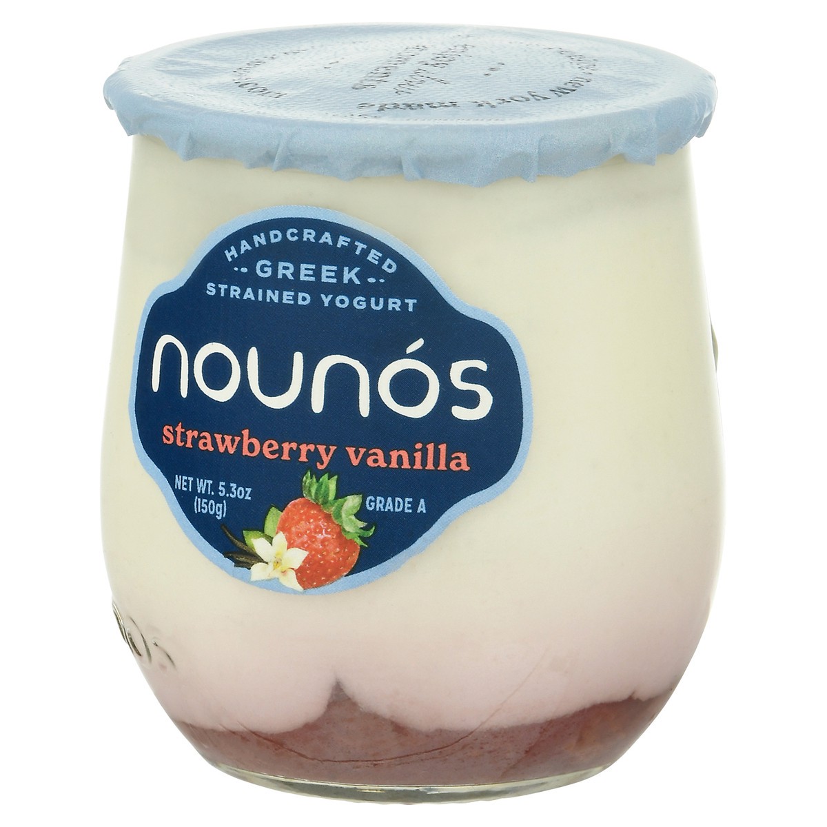 slide 7 of 9, Nounós Strained Greek Strawberry Vanilla Yogurt 5.3 oz, 5.3 oz