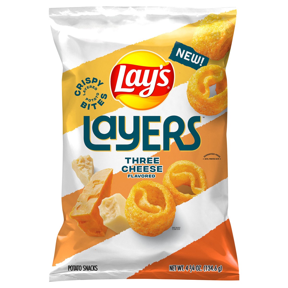 slide 4 of 4, Lay's Layers Three Cheese Flavored Potato Snacks - 4.75 oz, 4.75 oz