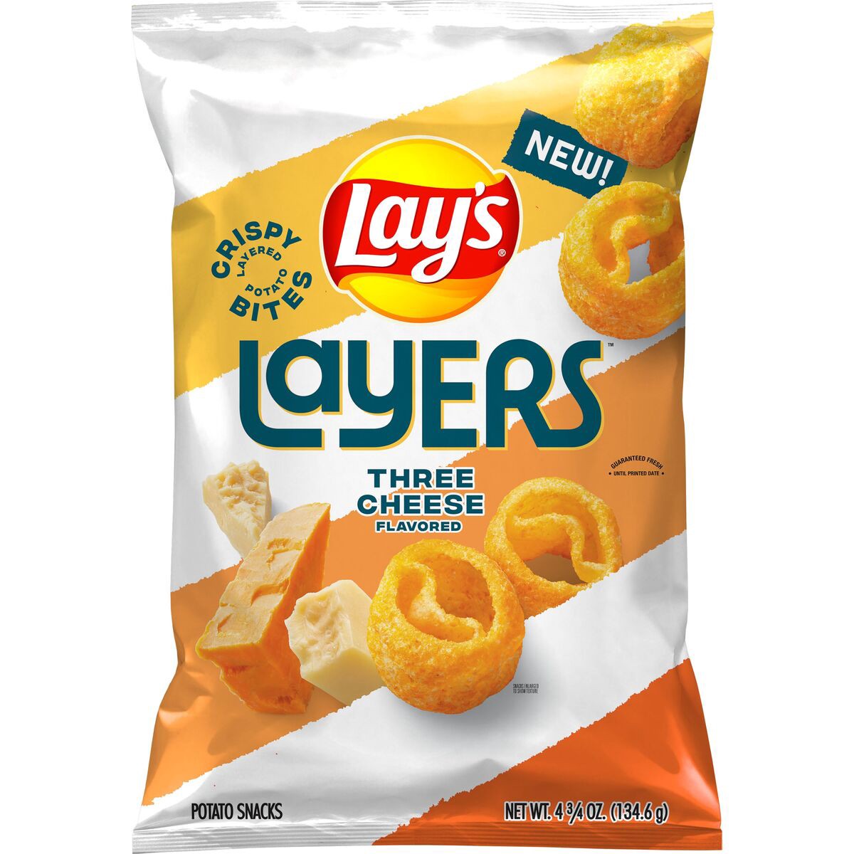 slide 3 of 4, Lay's Layers Three Cheese Flavored Potato Snacks - 4.75 oz, 4.75 oz