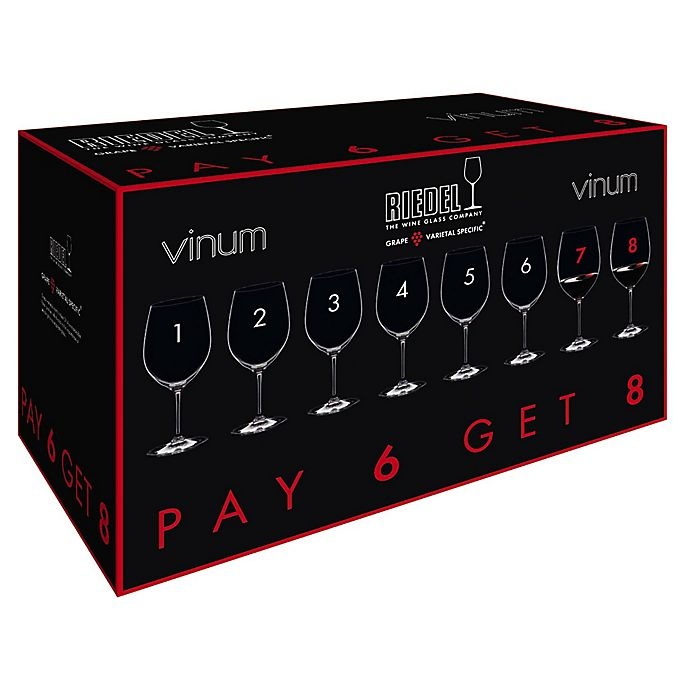 Riedel Vinum Pay 6 Get 8 Chardonnay Glasses (Set of 8)