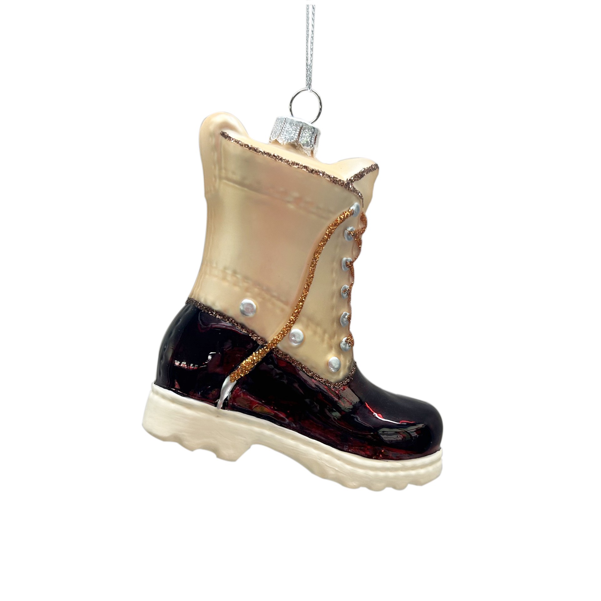 slide 2 of 2, 3.5" Boot Glass Ornament By Ashland, 3.5 in x 1.25 in x 3.5 in