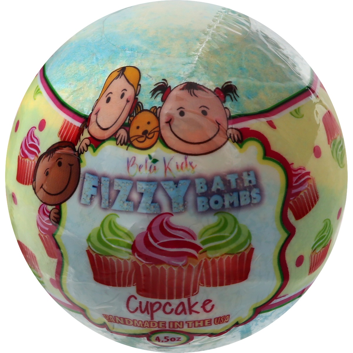 slide 1 of 1, Bela Kids Effervescent Fizzy Bath Bomb - Cupcake, 4.5 oz