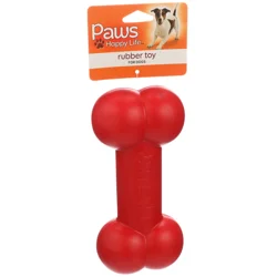 Paws Happy Life Paws Dog Toy Bone Rubber Squeaky