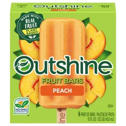 Outshine Peach Frozen Fruit Bars, 6 Count