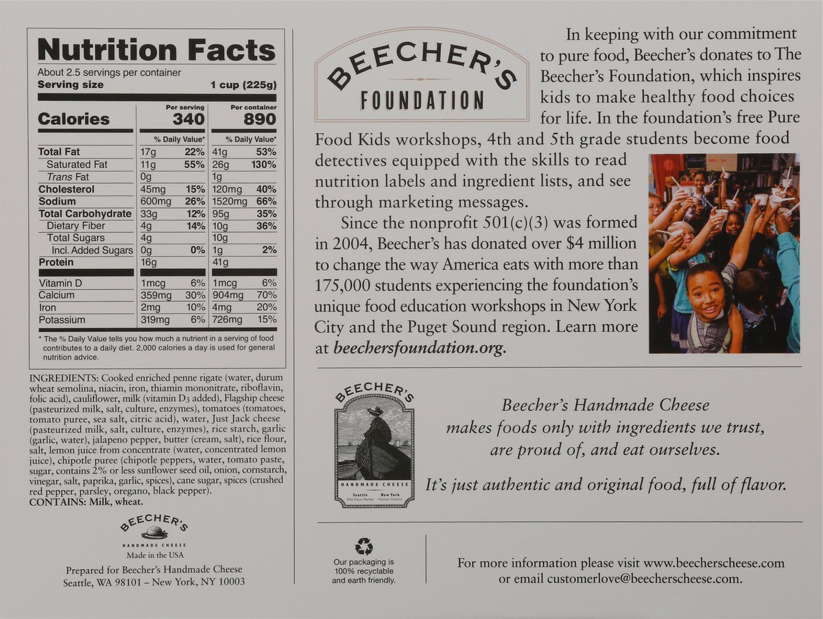 slide 12 of 14, Beecher's Cauliflower Mac&Cheese, 20 oz