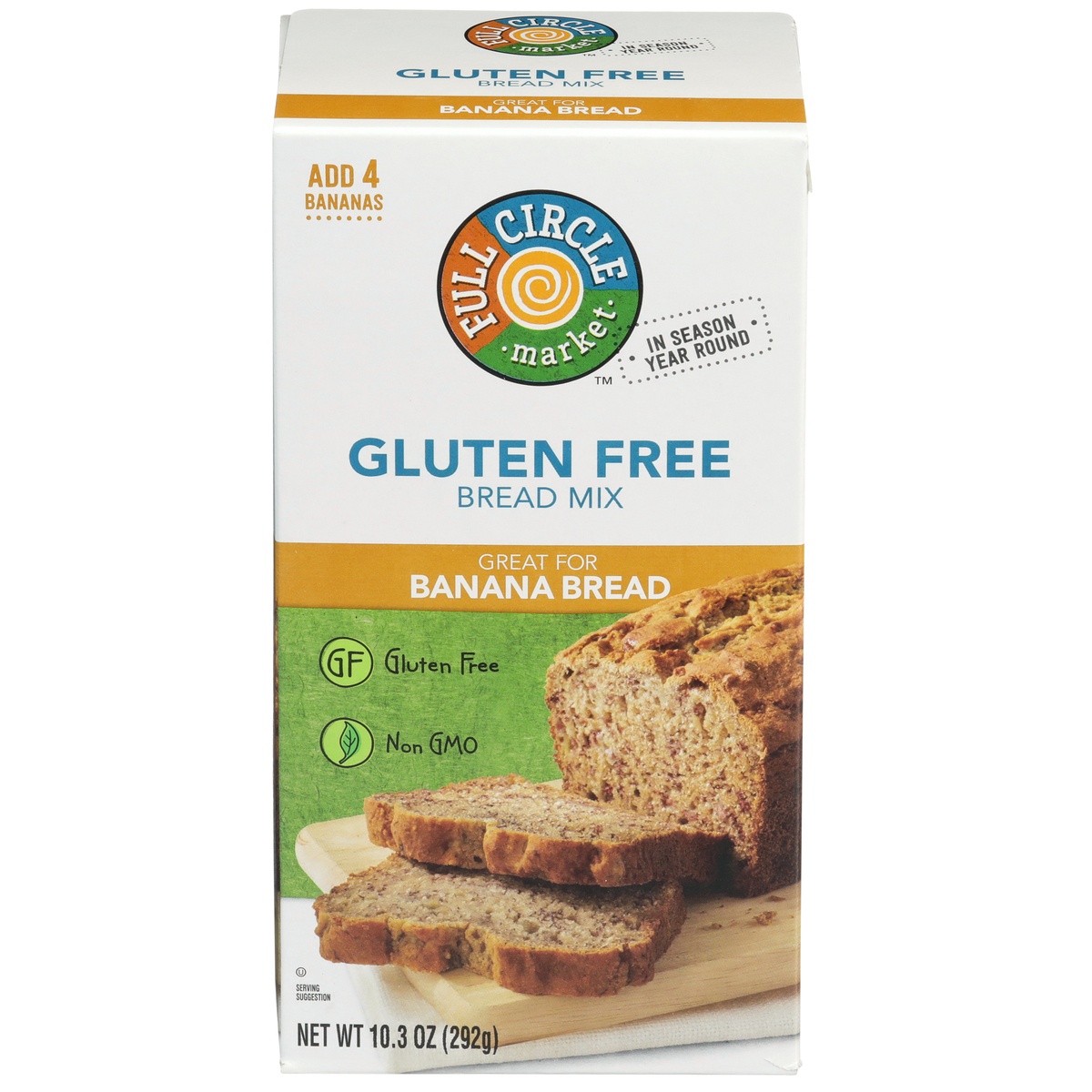 slide 1 of 1, Full Circle Market Banana Bread Gluten Free Bread Mix, 10.3 oz