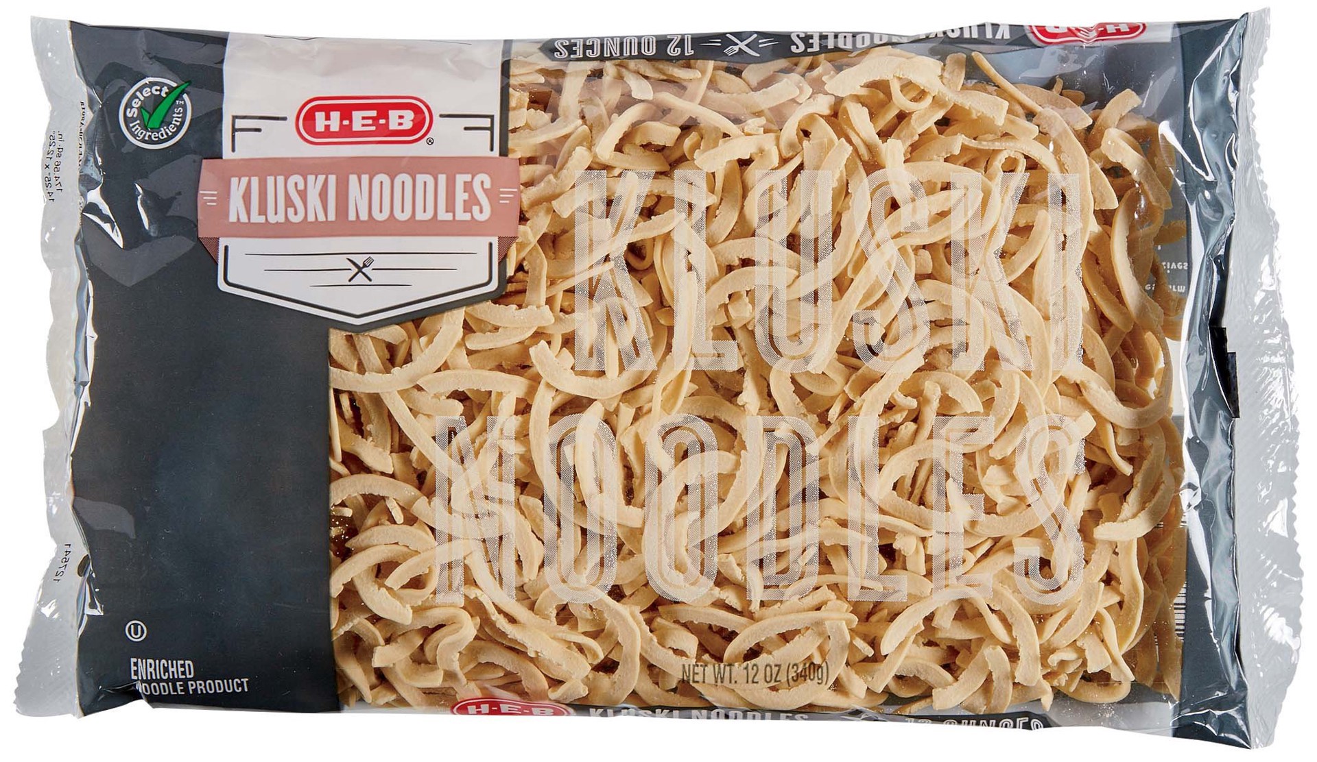 slide 1 of 1, H-E-B Kluski Noodles, 12 oz