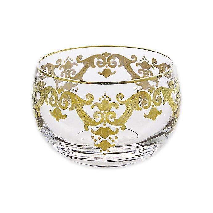 slide 1 of 1, Classic Touch Tervy Bowl with 24K Gold Artwork, 1 ct