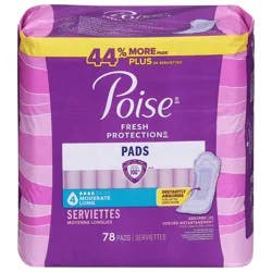 Poise Fresh Protection Long 4 Moderate Pads 78 Each