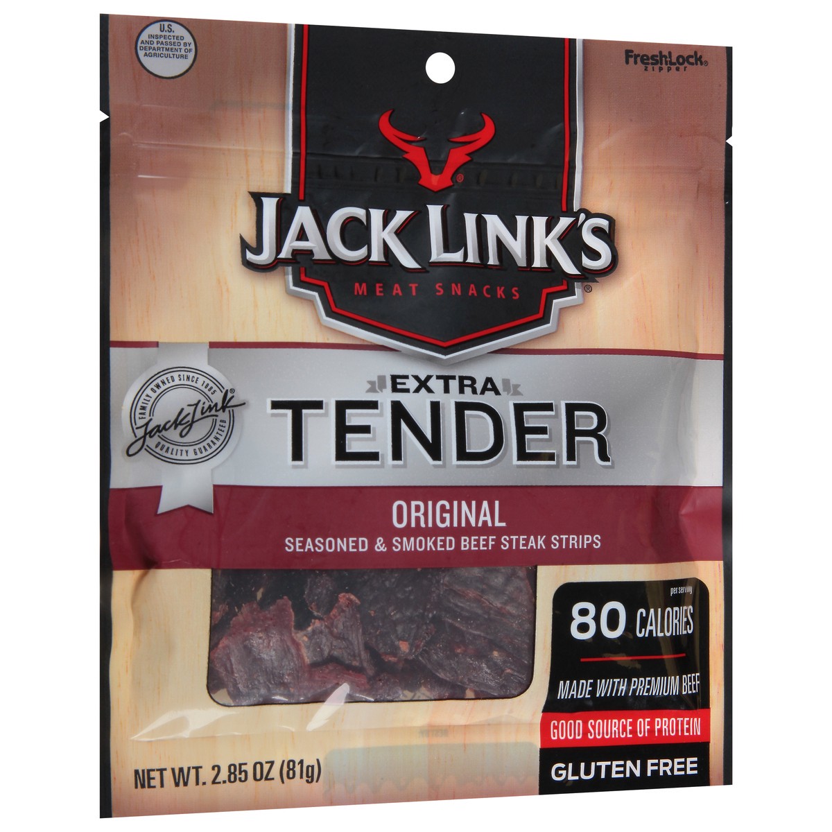 slide 2 of 9, Jack Link's 2.85Oz Jack Link's Original Premium Beef Strips 1/1 Count, 2.85 oz