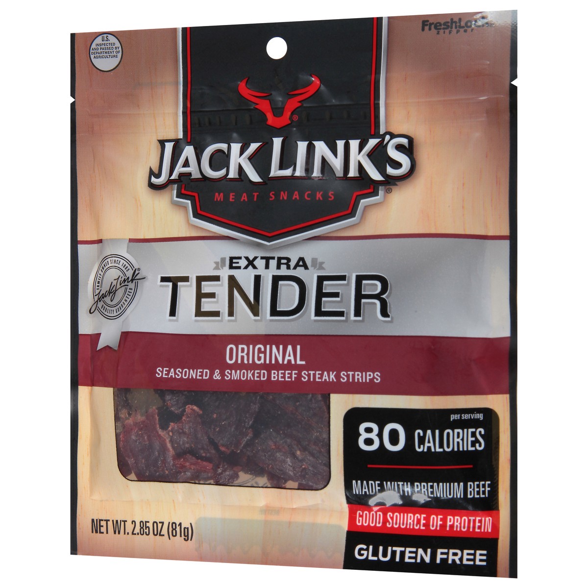 slide 3 of 9, Jack Link's 2.85Oz Jack Link's Original Premium Beef Strips 1/1 Count, 2.85 oz