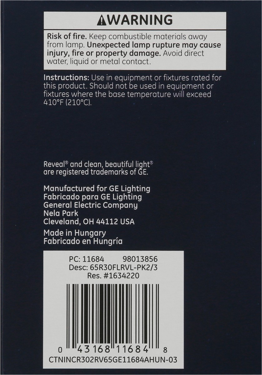 slide 11 of 12, GE Reveal 65 watt Directional Indoor Floodlight Bulbs, 2 ct