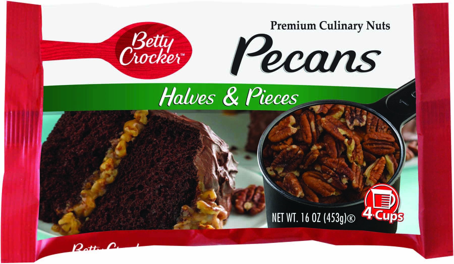 slide 1 of 1, Betty Crocker Pecan Halves And Pieces, 16 oz