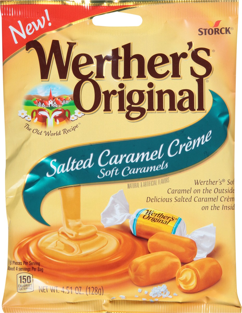 slide 6 of 9, Storck Werthers Salted Creme Soft Caramel Candies, 4.51 oz