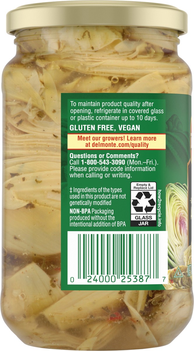 slide 3 of 11, Del Monte Quartered Marinated Artichoke Hearts 12 oz. Glass Jar, 12 oz