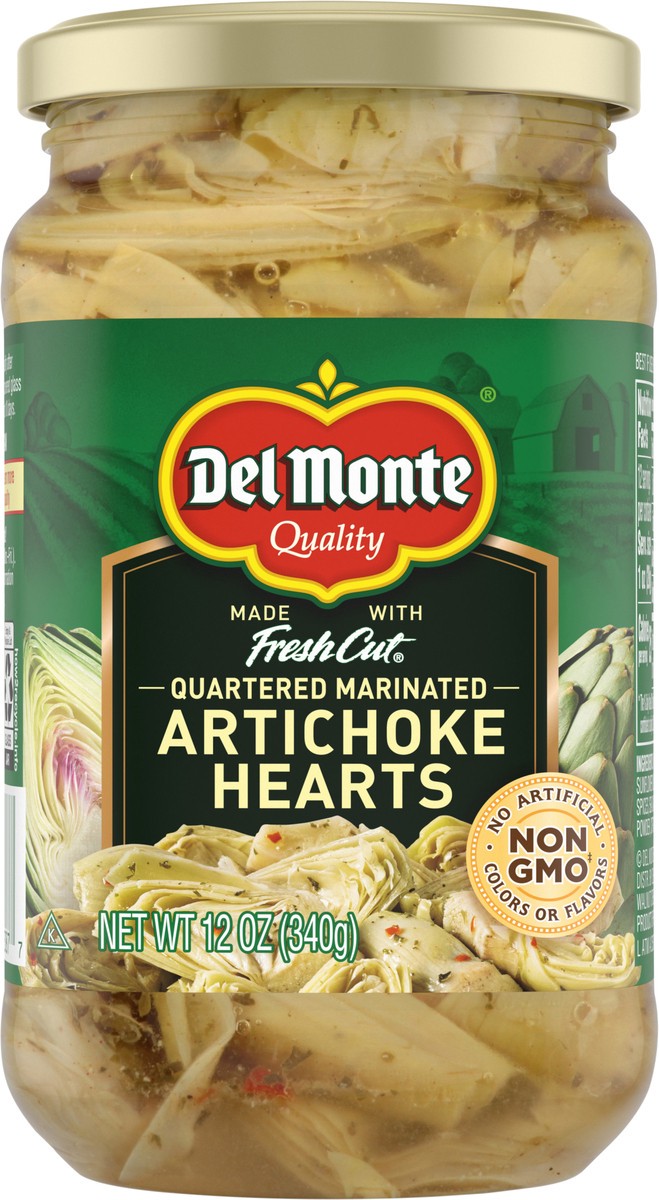 slide 10 of 11, Del Monte Quartered Marinated Artichoke Hearts 12 oz. Glass Jar, 12 oz