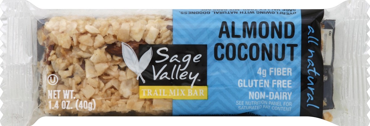 slide 5 of 5, Sage Valley Trail Mix Bar, Almond Coconut, 1.4 oz