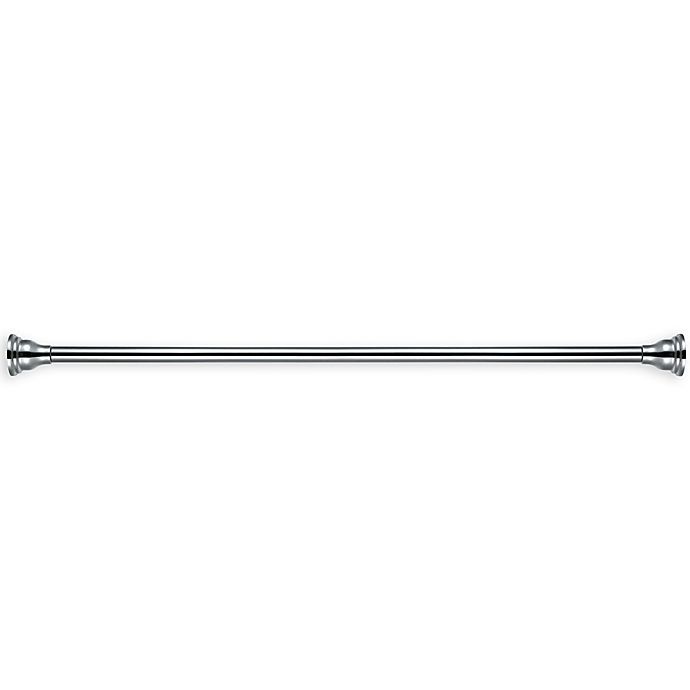 slide 1 of 1, Kingston Brass Americana Adjustable Straight Tension Shower Curtain Rod - Chrome Finish, 1 ct