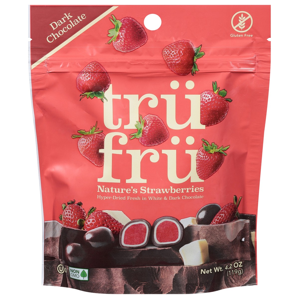 slide 12 of 13, Tru Fru Feeze-Dried Dark Chocolate Real Strawberries, 4.2 oz