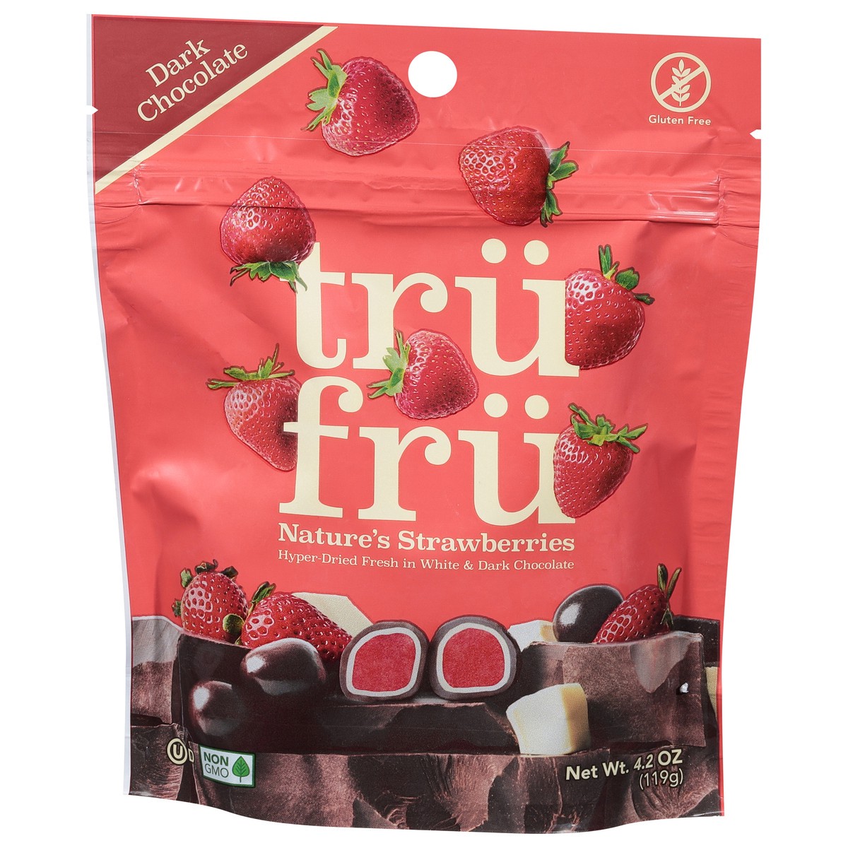 slide 5 of 13, Tru Fru Feeze-Dried Dark Chocolate Real Strawberries, 4.2 oz