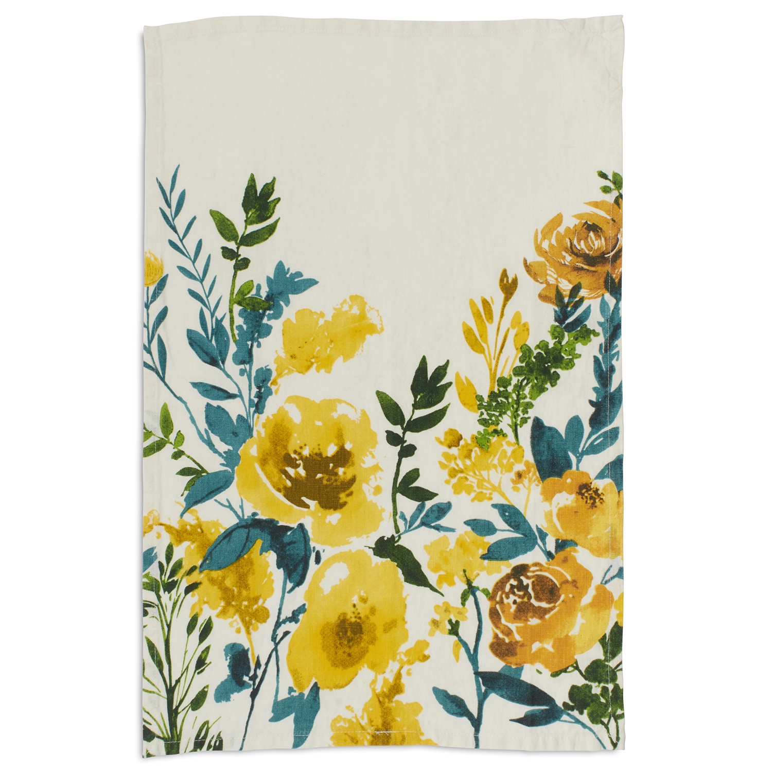 slide 1 of 1, Sur La Table Floral Linen Kitchen Towel, 28 in x 18 in