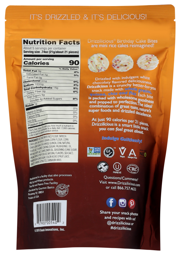 slide 4 of 4, Drizzilicious Birthday Cake Bites 4 oz, 4 oz