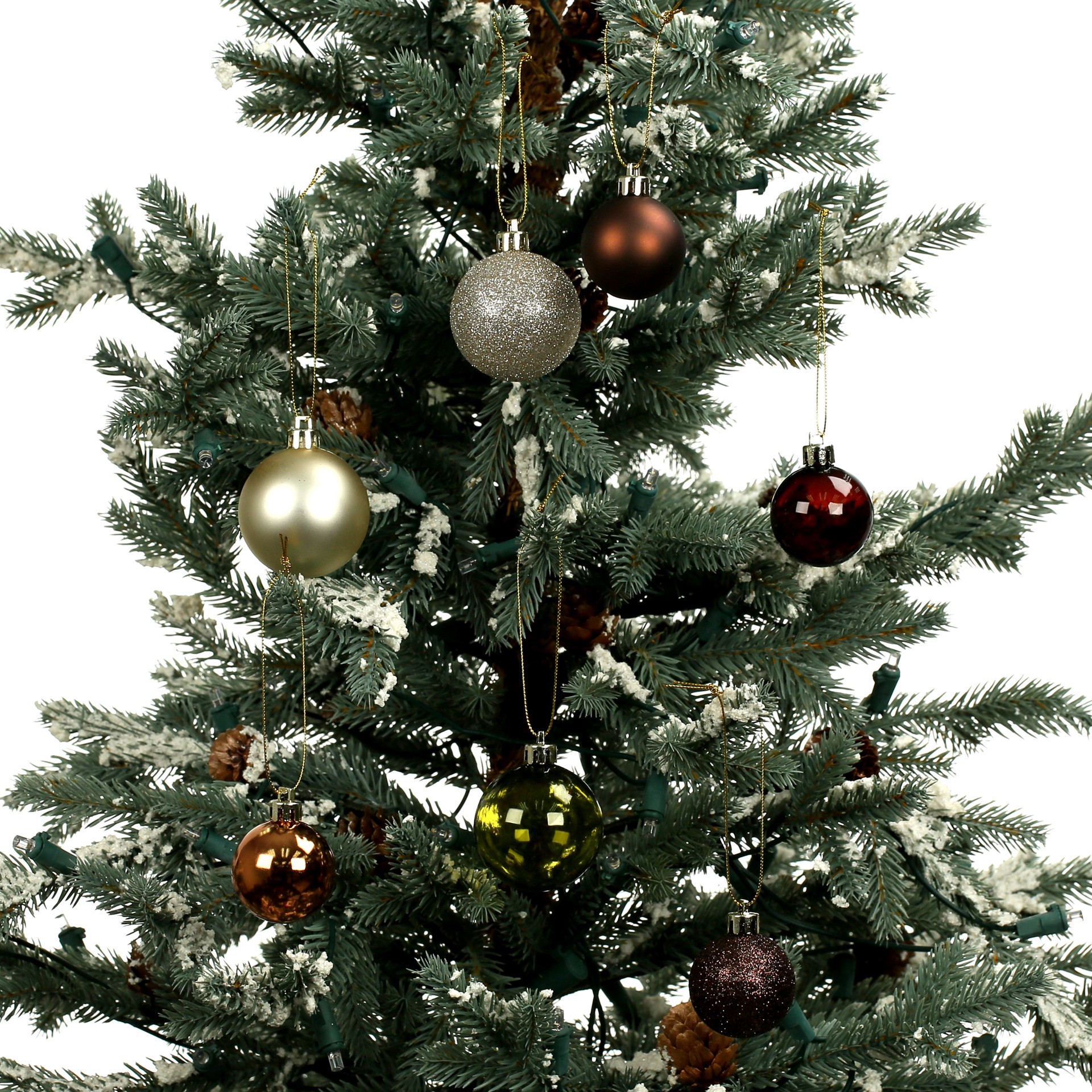 slide 3 of 3, 80 Pack Gingerbread Forest Shatterproof Ball Ornaments By Ashland, 80 ct