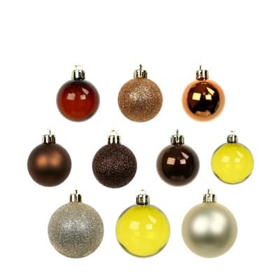 slide 1 of 3, 80 Pack Gingerbread Forest Shatterproof Ball Ornaments By Ashland, 80 ct
