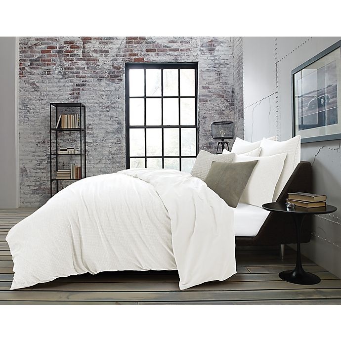 slide 1 of 1, Kenneth Cole Theo Full/Queen Duvet Cover - White, 1 ct