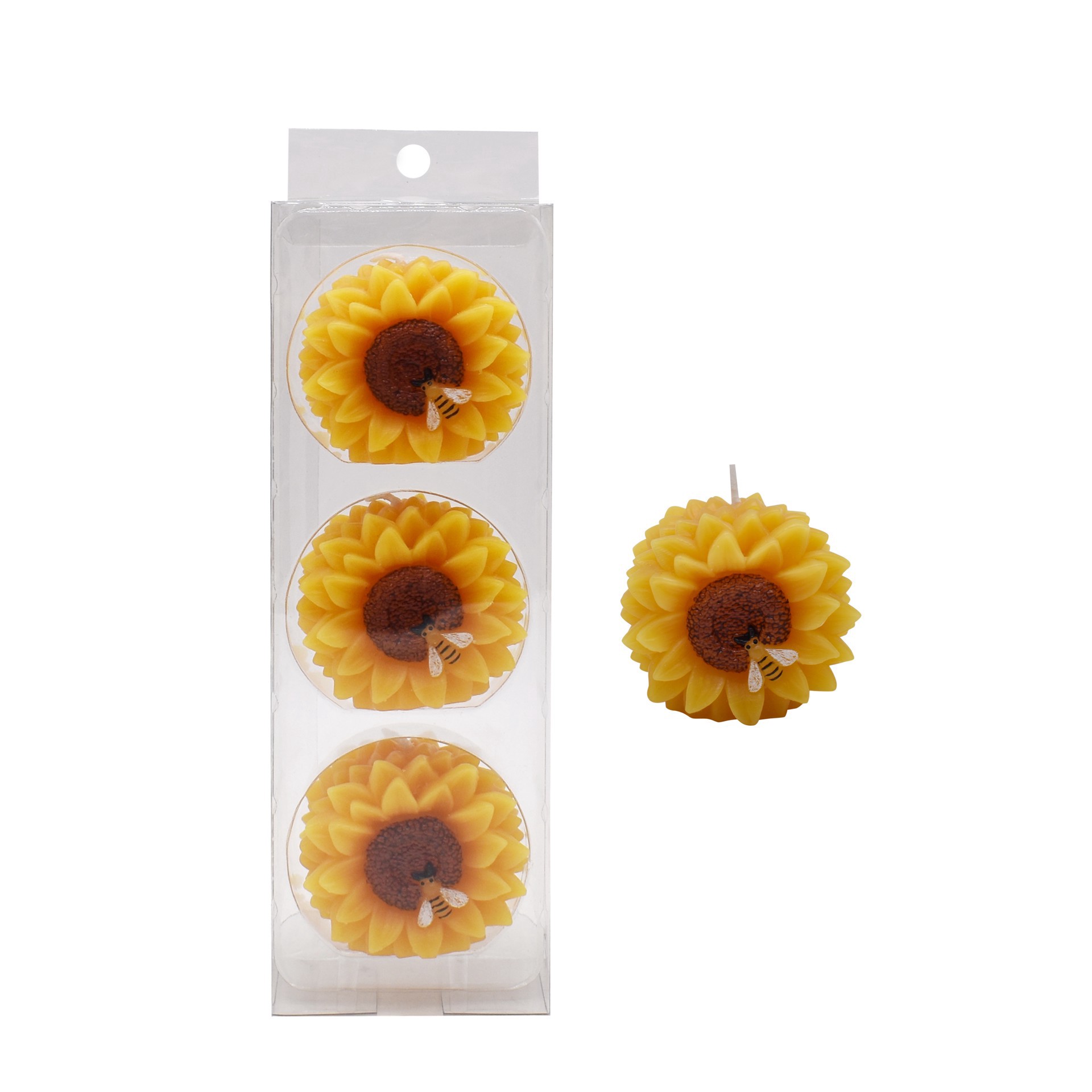 slide 3 of 3, 1.75" Sunflower Votive Candles, 3ct. By Ashland, 3 ct