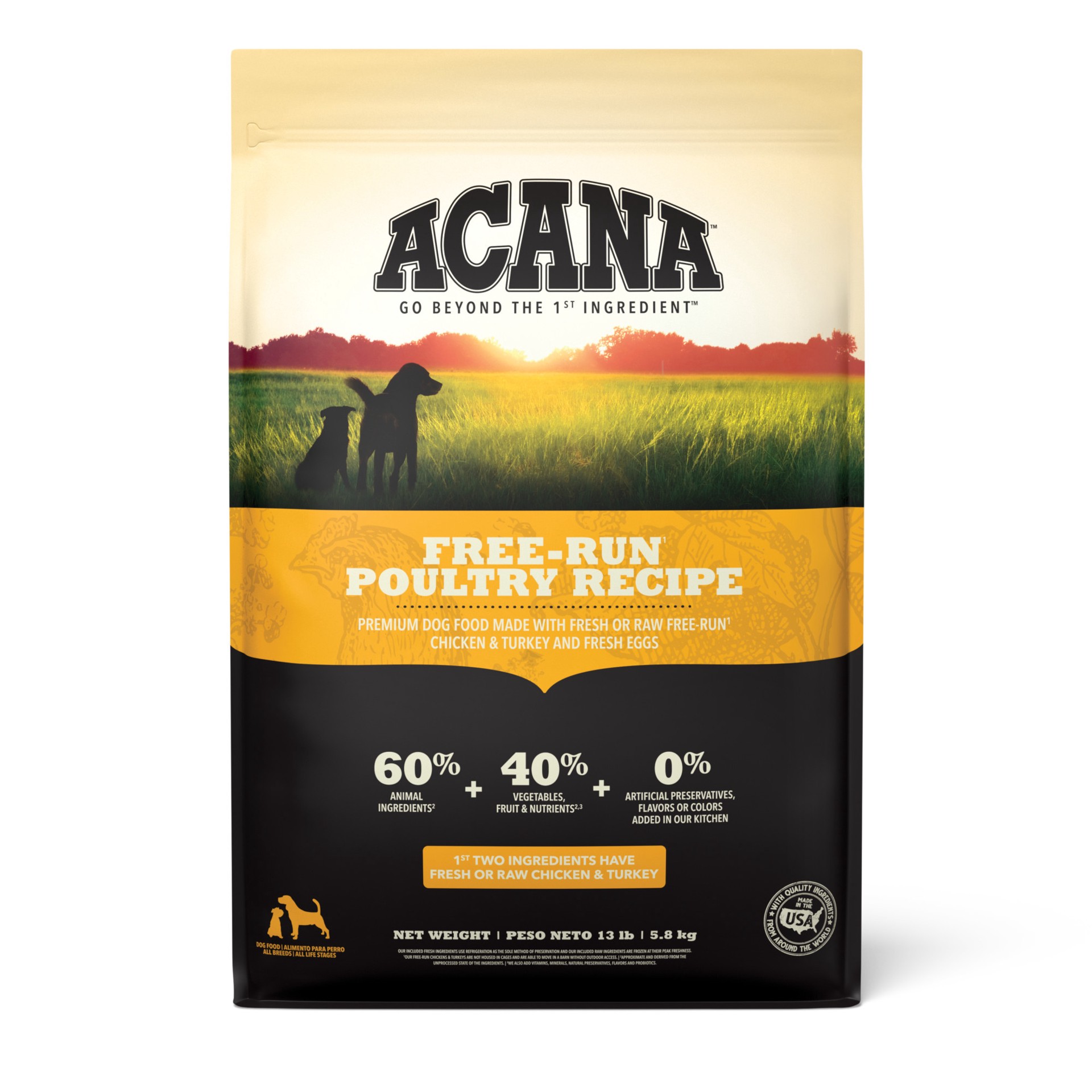 slide 1 of 3, ACANA Dog Free-Run Poultry Recipe 13LB, 13 lb