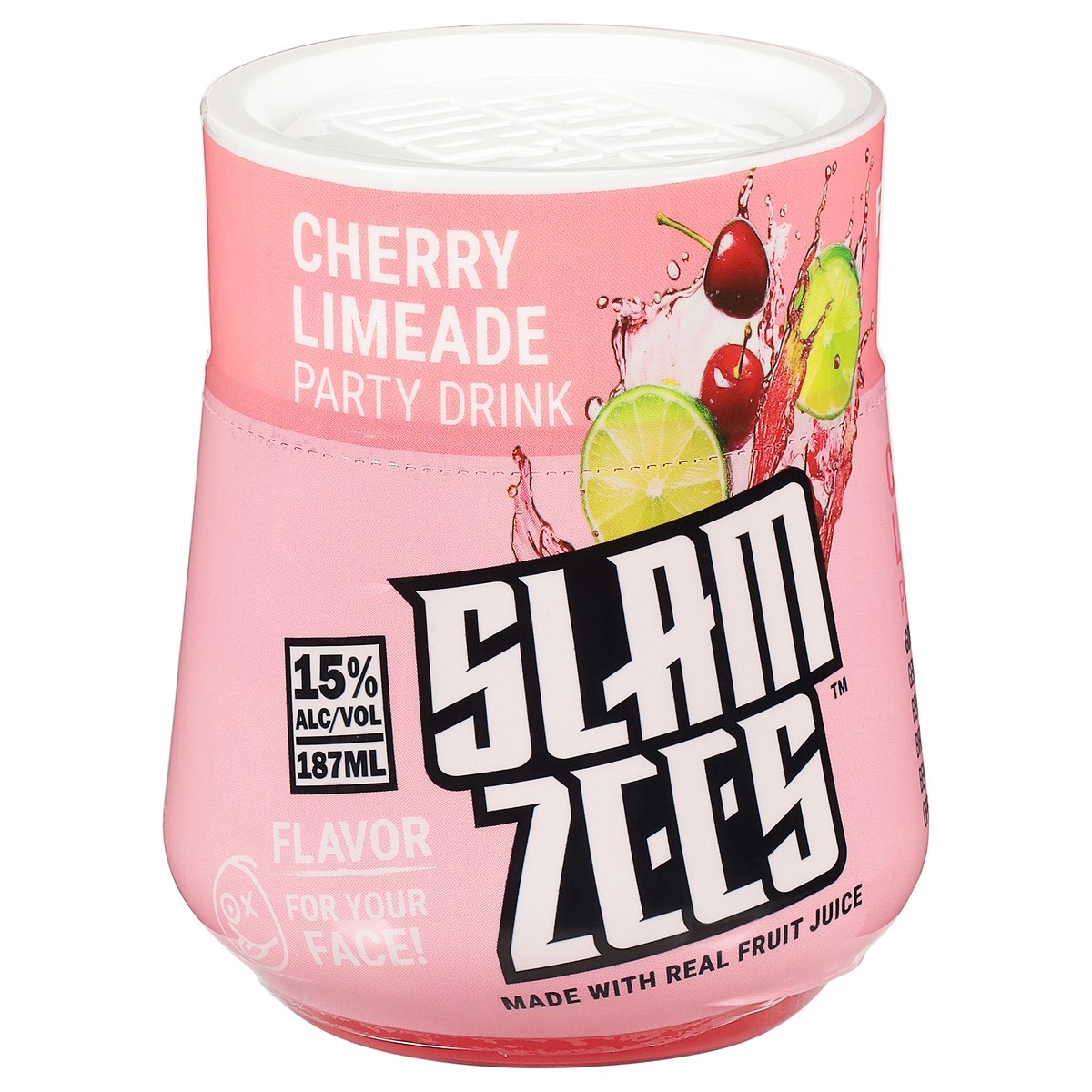 slide 9 of 13, Slam Zees Cherry Limeade Party Drink 187 ml, 187 ml