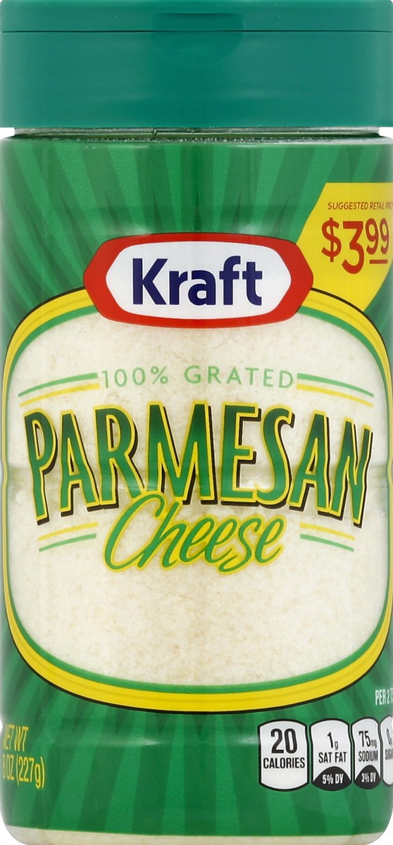 slide 2 of 2, Kraft Grated Parmesan Cheese, 8 oz