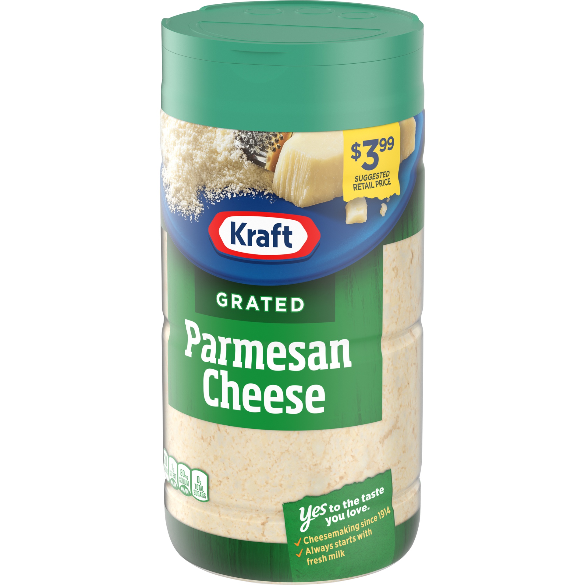 slide 3 of 6, Grated Parmesan Cheese, 8 oz