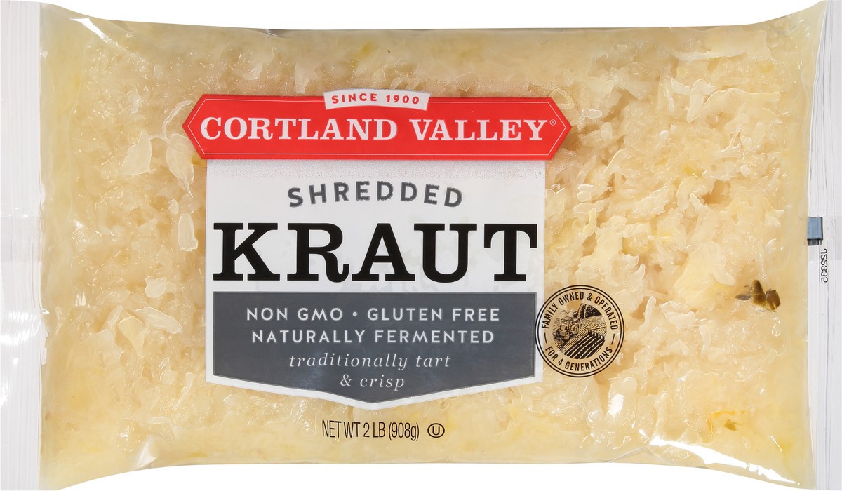 slide 5 of 9, Cortland Valley Shredded Kraut 2 lb, 2 lb