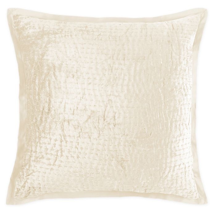 slide 1 of 2, Wamsutta Collection Velvet European Pillow Sham - Oatmeal, 1 ct