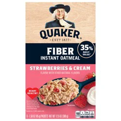 Quaker Instant Oatmeal Strawberries & Cream - 12.6 oz