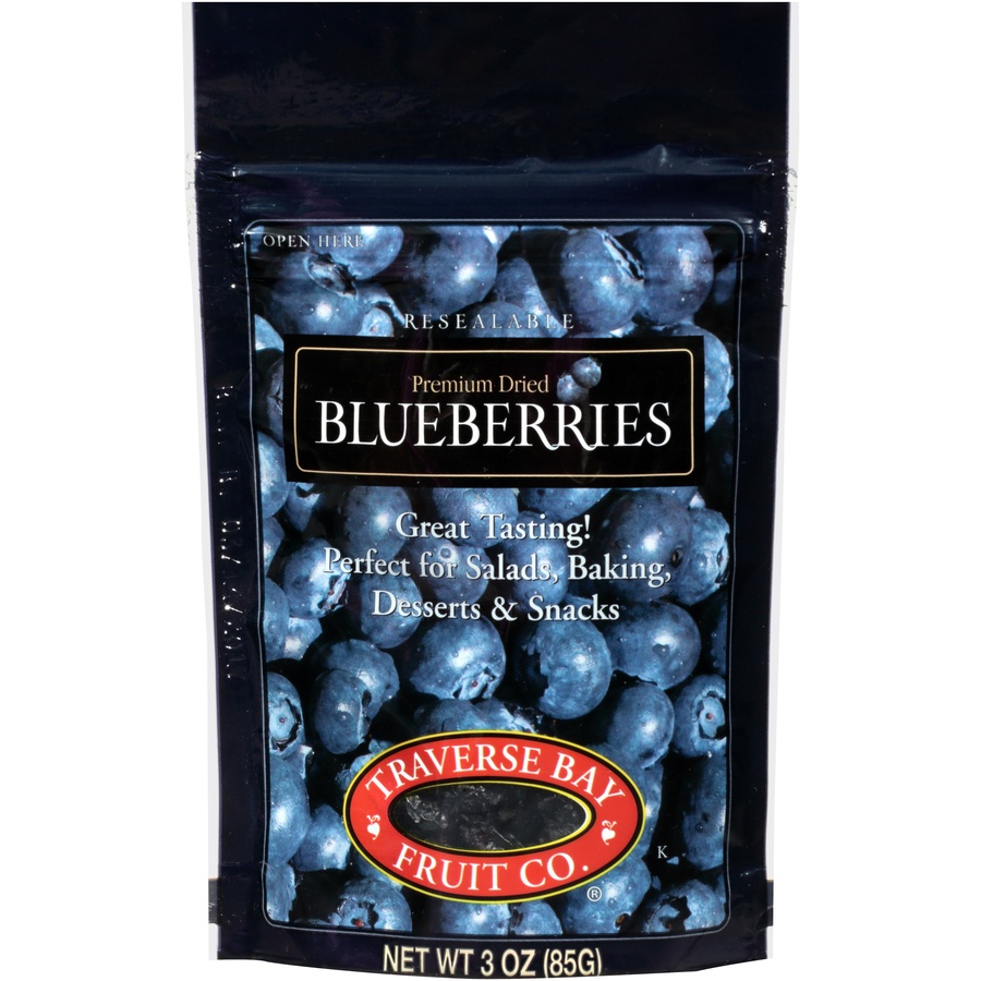 slide 1 of 1, Traverse Bay Fruit Co. Premium Dried Blueberries, 3 oz